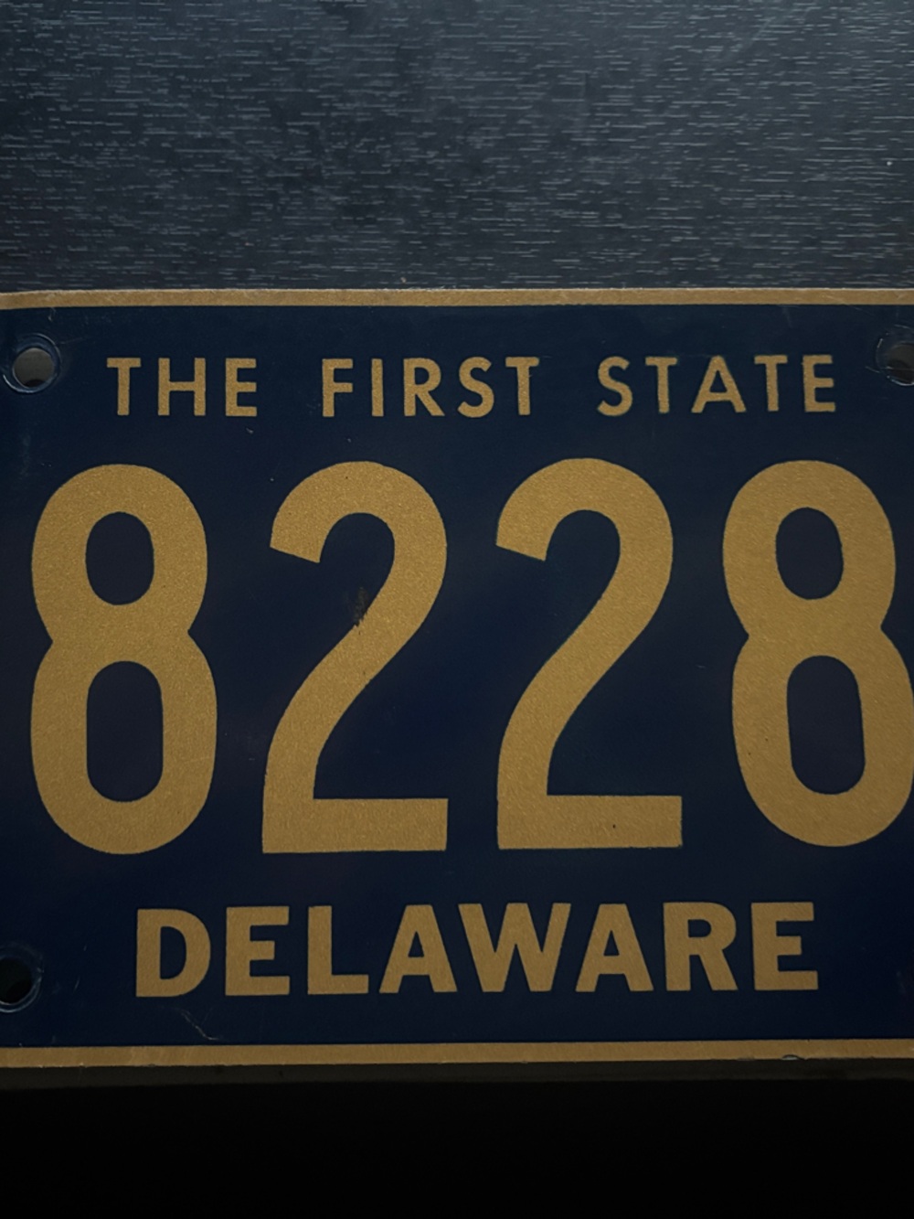 1999 Delaware Blue & Gold License Plate